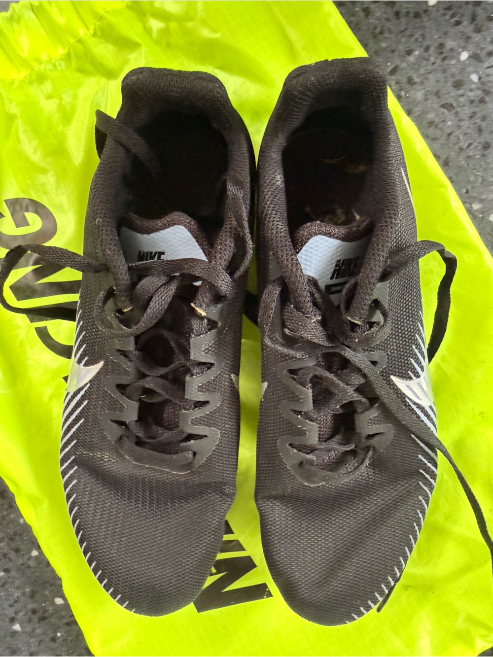 Nike racing track spikes men 6 women 7.5 black